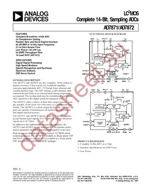 AD7871JPZ datasheet  